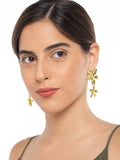 Angela Floral 18k Gold Plated Drops - ChicMela