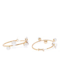 Floral Pearl Hoops - ChicMela