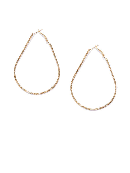 Teardrop Gold Hoops - ChicMela