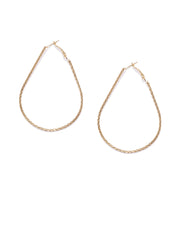 Teardrop Gold Hoops - ChicMela