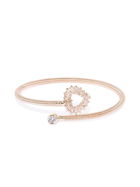 Rose Gold Heart Wraparound Cuff