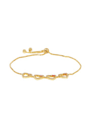 18k Gold Plated Heart Evil Eye Charm Bracelet - ChicMela