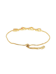 18k Gold Plated Heart Evil Eye Charm Bracelet - ChicMela