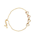 18k Gold Plated Heart Evil Eye Charm Bracelet - ChicMela