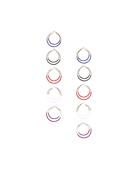 Multi-coloured Hoop Set