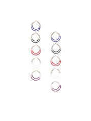 Multi-coloured Hoop Set - ChicMela