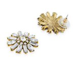 Luxe Crystal Aster Statement Earrings - ChicMela