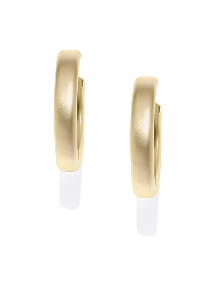 Matte Gold Hoops - ChicMela