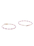 Purple Dotted Circular Hoops - ChicMela