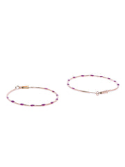 Purple Dotted Circular Hoops - ChicMela