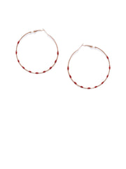 Red Dotted Circular Drops - ChicMela