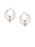 Luna Rose Gold Circular Drops - ChicMela