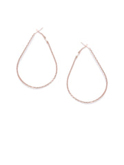 Teardrop Rose Gold Hoops - ChicMela