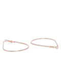 Teardrop Rose Gold Hoops - ChicMela