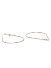 Teardrop Rose Gold Hoops - ChicMela