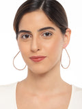 Teardrop Rose Gold Hoops - ChicMela