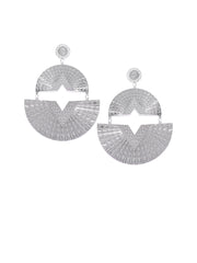 Silver Tribal Earrings - ChicMela