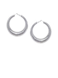 Silver Big Hoops - ChicMela