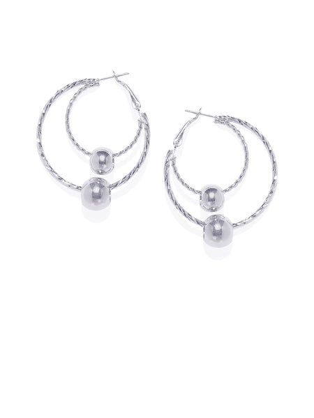 Luna Silver Circular Hoops