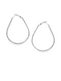 Teardrop Silver Hoops - ChicMela