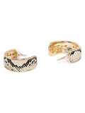 Snake Skin Textured Hoops - ChicMela