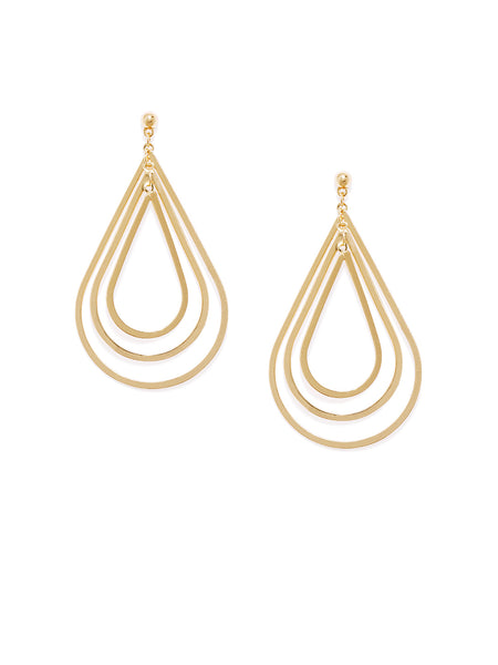 Peardrop Gold Earrings - ChicMela