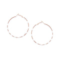 White Dotted Circular Hoops - ChicMela