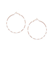 White Dotted Circular Hoops - ChicMela