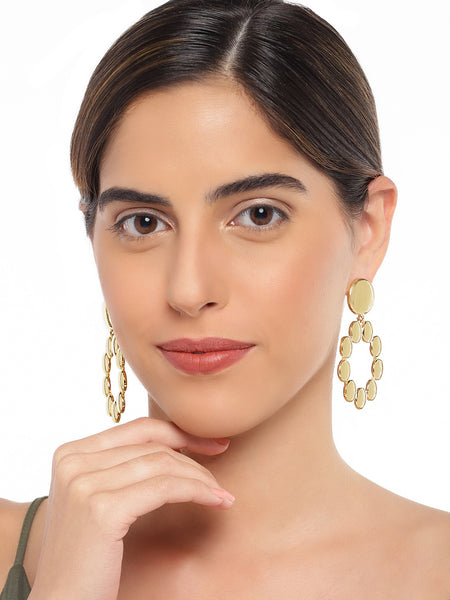 Gold Circular Earrings - ChicMela