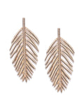 Tropical Gold Plated Leaf Earrings - ChicMela