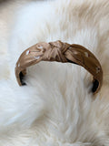 Knotted Vegan Handmade Hairband- Nude - ChicMela