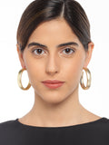 Matte Gold Hoops - ChicMela