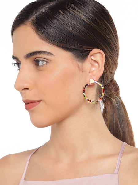 Rainbow Circular Earrings