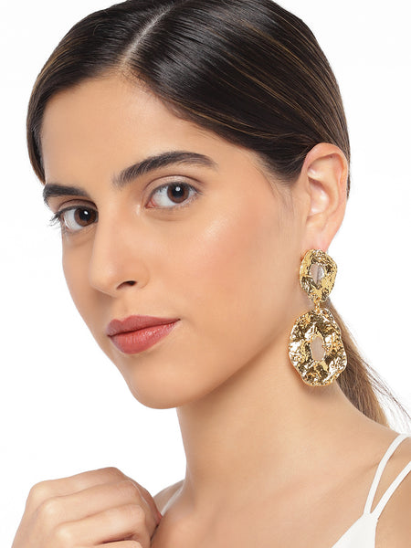 Textured Gold Earrings