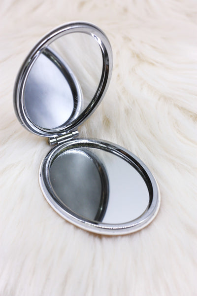 Coral Flamingo Compact Mirror - ChicMela