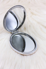 Coral Flamingo Compact Mirror - ChicMela