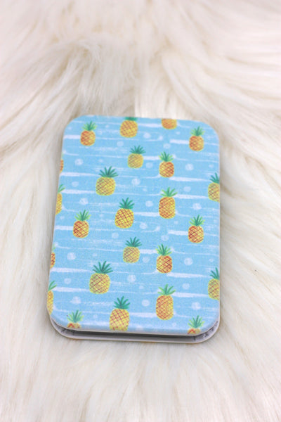 Aqua Pineapple Compact Mirror