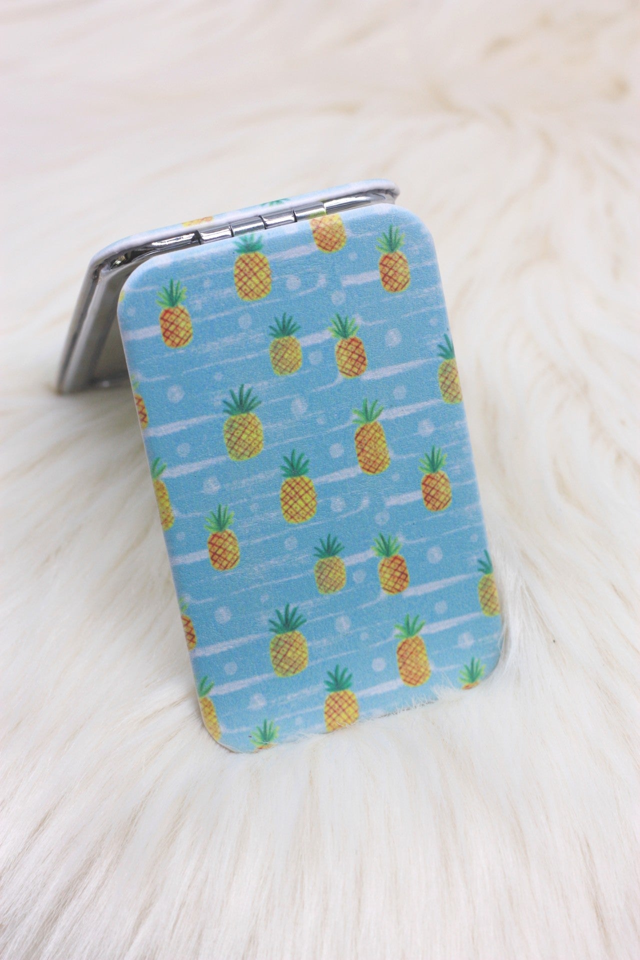 Aqua Pineapple Compact Mirror - ChicMela