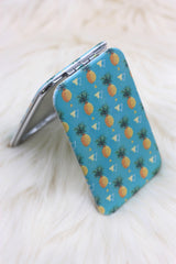 Tropical Vegan Pineapple Compact Mirror - ChicMela