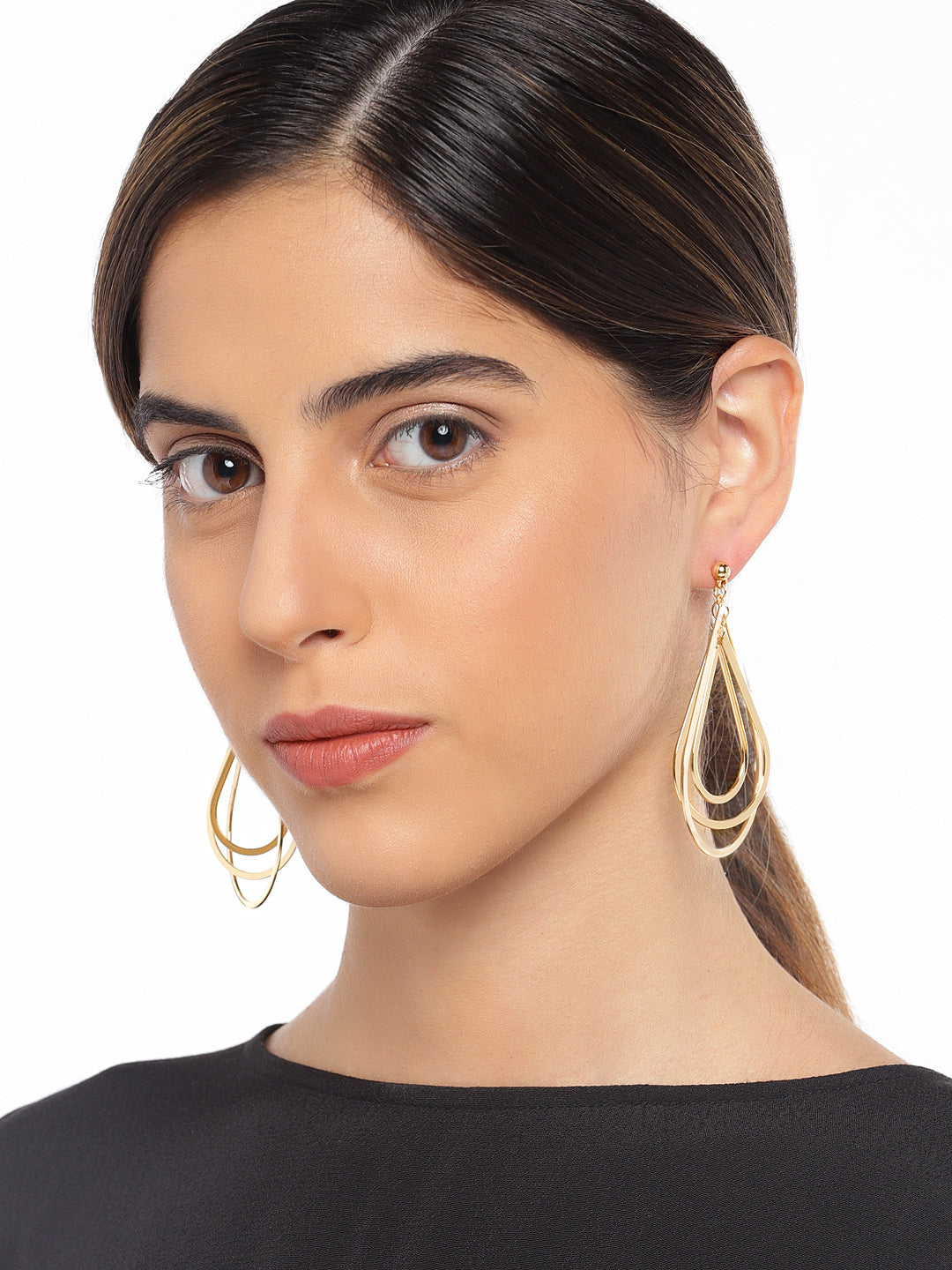 Peardrop Gold Earrings - ChicMela